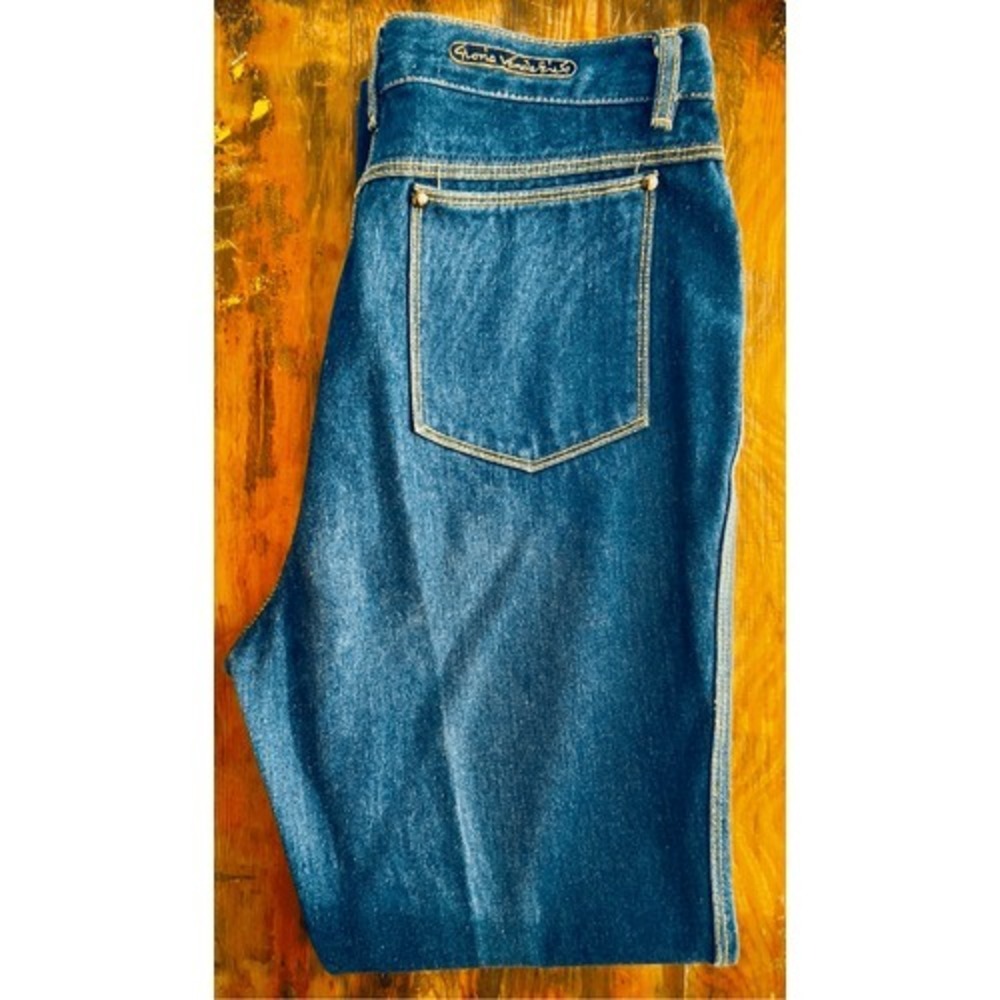 T2 Vintage‎ Gloria Vanderbilt 1970s High Waisted Straight Leg Jeans Indigo 30